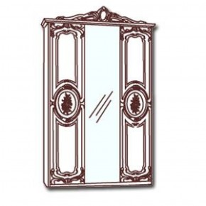 Шкаф 3-х дверный с зеркалами (01.143) Роза (беж) в Покачах - pokachi.mebel-74.com | фото