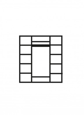 Шкаф 4-х дверный (2 зеркала) для платья и белья Венеция дуб седан (ВНШ1/4) в Покачах - pokachi.mebel-74.com | фото