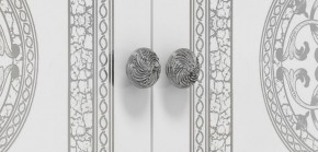 Шкаф 4-х дверный с зеркалами (12.244) Грация (белый/серебро) в Покачах - pokachi.mebel-74.com | фото