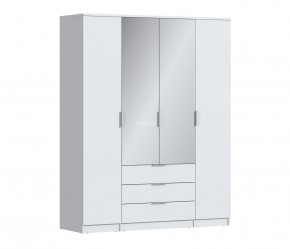 Шкаф 4х дверный с зеркалами Николь СБ-2595/1 (Белый) в Покачах - pokachi.mebel-74.com | фото