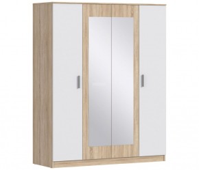 Шкаф 4х дверный с зеркалами Уют СБ-2750/1 (Дуб Сонома/Белый) в Покачах - pokachi.mebel-74.com | фото
