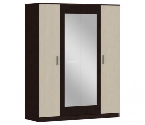 Шкаф 4х дверный с зеркалами Уют СБ-2750/1.Н (Венге/Паллада) в Покачах - pokachi.mebel-74.com | фото