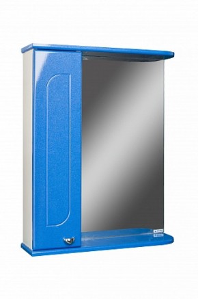 Шкаф-зеркало Радуга Синий металлик 55 левый АЙСБЕРГ (DA1129HZR) в Покачах - pokachi.mebel-74.com | фото
