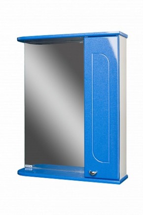 Шкаф-зеркало Радуга Синий металлик 55 правый АЙСБЕРГ (DA1129HZR) в Покачах - pokachi.mebel-74.com | фото