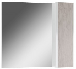 Шкаф-зеркало Uno 80 Дуб серый левый/правый Домино (DU1504HZ) в Покачах - pokachi.mebel-74.com | фото