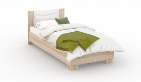 Спальня Аврора Кровать 120 со встроенным основанием под матрас Дуб сонома/Белый в Покачах - pokachi.mebel-74.com | фото