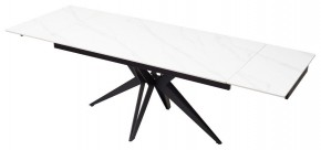 Стол FORIO 160 MATT WHITE MARBLE SOLID CERAMIC / BLACK, ®DISAUR в Покачах - pokachi.mebel-74.com | фото