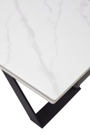 Стол LIVORNO 180 MATT WHITE MARBLE SOLID CERAMIC / BLACK, ®DISAUR в Покачах - pokachi.mebel-74.com | фото