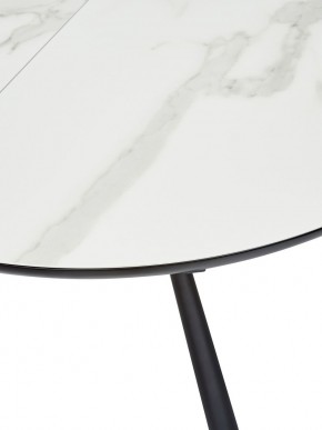 Стол VOLAND BIANCO TL-45 испанская керамика/ BLACK "белый мрамор" М-City в Покачах - pokachi.mebel-74.com | фото