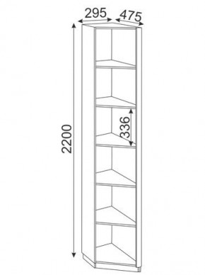 Угловая секция Глэдис М25 (ЯШС/Белый) в Покачах - pokachi.mebel-74.com | фото