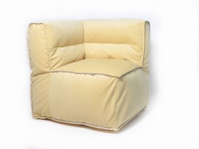 Угловое модульное бескаркасное кресло Комфорт (Желтый велюр) в Покачах - pokachi.mebel-74.com | фото