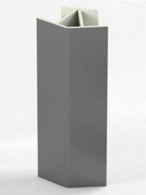 Угловое соединение для цоколя 135 гр. h100 мм (Алюминий, Белый, Черный, Сонома) в Покачах - pokachi.mebel-74.com | фото