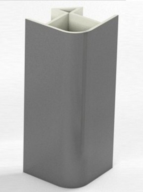 Угловое соединение для цоколя 90 гр. h100 мм (Алюминий, Белый, Черный, Сонома) в Покачах - pokachi.mebel-74.com | фото
