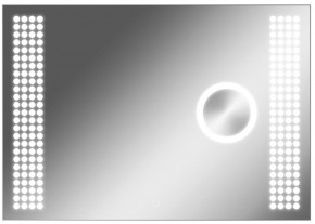 Зеркало Cosmo 100 alum (линза) с подсветкой Sansa (SCL1026Z) в Покачах - pokachi.mebel-74.com | фото
